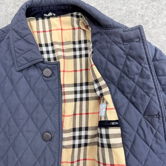 ABITALE Men's Quilted Puffer Jacket, Lined Collared 2 Pockets Italy Gray Blue 45 - Picture 7 of 11